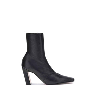 Khaite Black Calf Leather Bos Taurus Ankle Boots