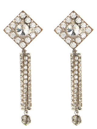Alessandra Rich Silver Plastic Earrings