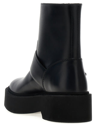 Roger Vivier Black Calfskin Ankle Boots