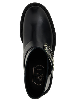 Roger Vivier Black Calfskin Ankle Boots