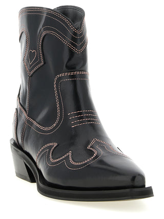 Ganni Black Polyethylene Chelsea Boots