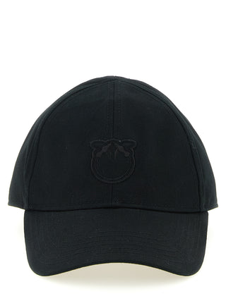 PINKO Black Cotton Cap (Baseball Hat)
