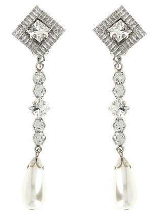 Alessandra Rich Silver Plastic Earrings