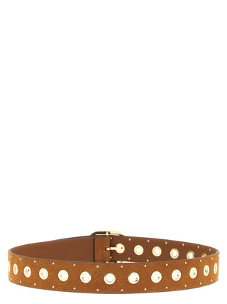PINKO Brown Lamb Leather Regular Belt