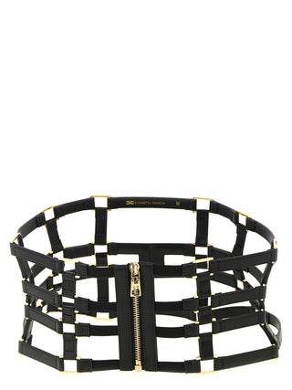 Elisabetta Franchi Black Polyethylene High-Waist Belt