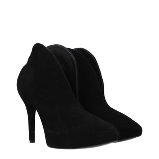 Alaïa Black Leather Ankle Boots