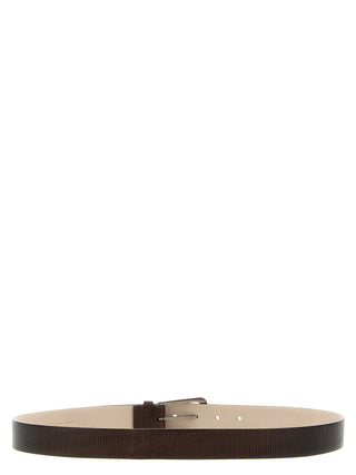Brunello Cucinelli Brown Leather Regular Belt