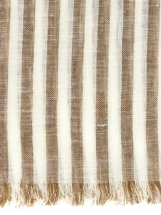 Brunello Cucinelli Brown Linen Scarf