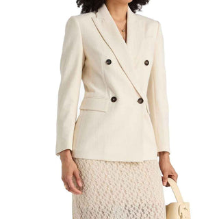 Brunello Cucinelli White Cotton Blazer