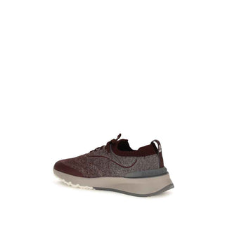 Brunello Cucinelli Bordeaux Cotton Athletic Sneakers