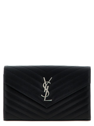 Saint Laurent Black Calfskin Clutch Bag