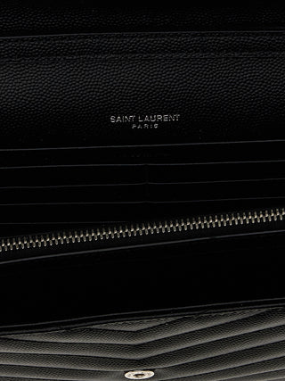 Saint Laurent Black Calfskin Clutch Bag