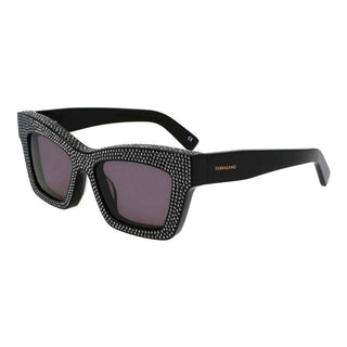 Ferragamo Black Acetate Sunglasses