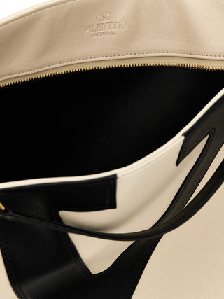 Valentino Garavani Bicolor Lamb Leather Tote Bag