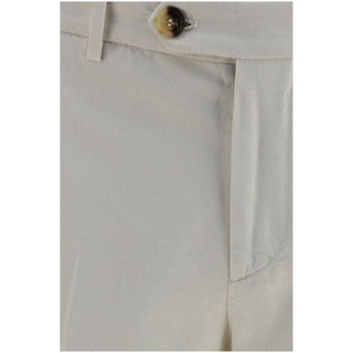 Brunello Cucinelli White Cotton Casual Pants