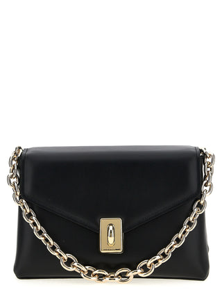 Furla Black Leather Shoulder Bag