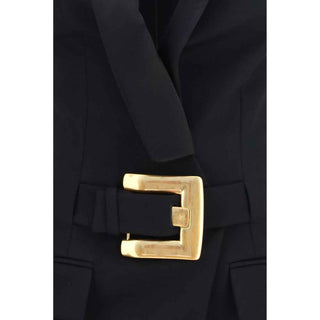 Balmain Black Wool Oves Aries Casual Dress