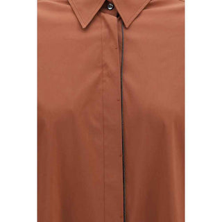 Brunello Cucinelli Brown Cotton Shirt