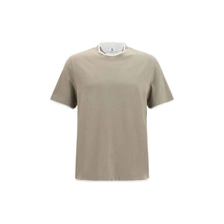 Brunello Cucinelli Bicolor Cotton T-Shirt