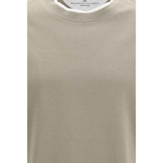 Brunello Cucinelli Bicolor Cotton T-Shirt