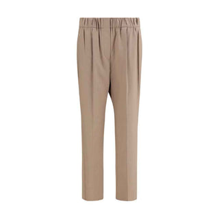 Brunello Cucinelli Beige Cotton Casual Pants