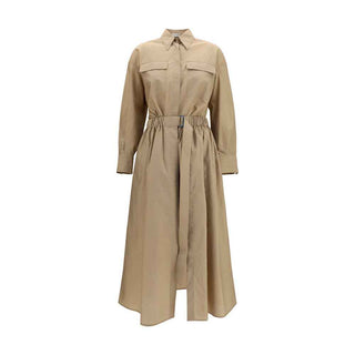 Brunello Cucinelli Beige Cotton Casual Dress
