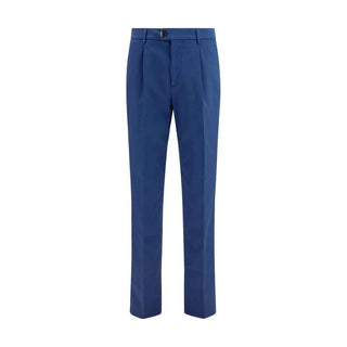 Brunello Cucinelli Blue Cotton Chino Pants