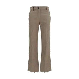 Brunello Cucinelli Brown Cotton Flared Pants