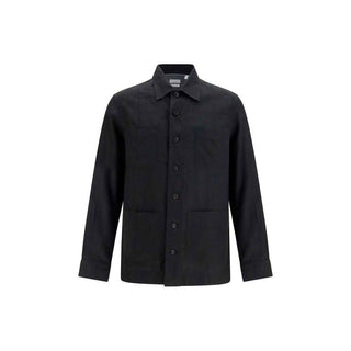 Brunello Cucinelli Black Linen Denim Jacket