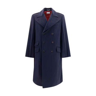 Brunello Cucinelli Blue Wool Oves Aries Coat