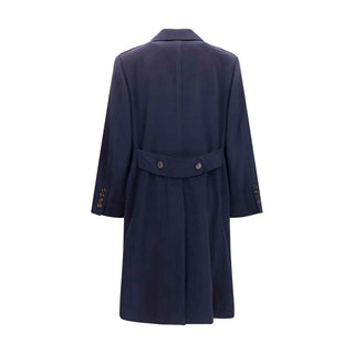 Brunello Cucinelli Blue Wool Oves Aries Coat
