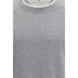 Brunello Cucinelli Gray Cotton T-Shirt