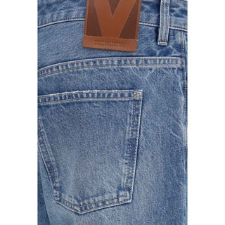 Valentino Blue Cotton Straight-Leg Jeans