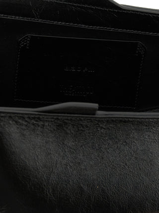 The Attico Black Calfskin Clutch Bag