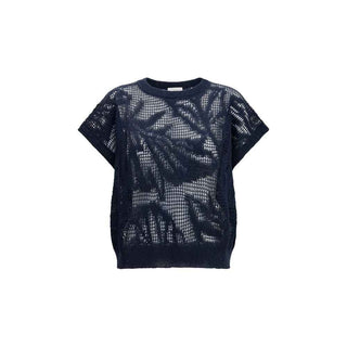 Brunello Cucinelli Blue Linen T-Shirt