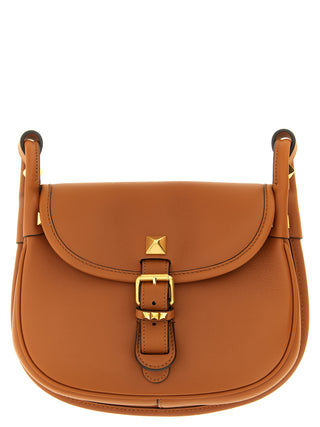 Valentino Garavani Brown Calfskin Shoulder Bag
