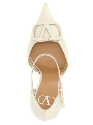 Valentino Garavani White Calfskin High Heel Pumps