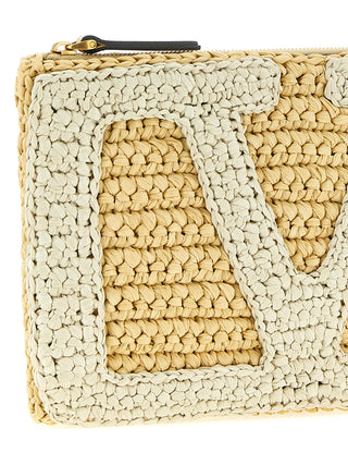 Valentino Garavani White Viscose Clutch Bag