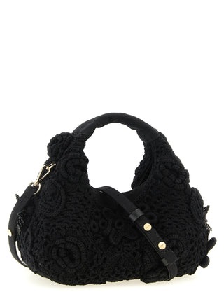 Ganni Black Organic Cotton Handbag