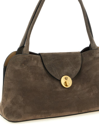 Versace Brown Calfskin Shoulder Bag