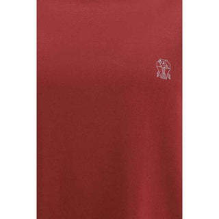 Brunello Cucinelli Bordeaux Cotton T-Shirt