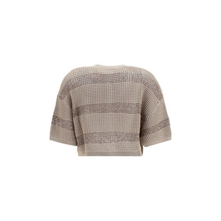 Brunello Cucinelli Beige Cotton Cardigan