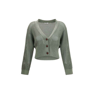Brunello Cucinelli Bicolor Cotton Cardigan