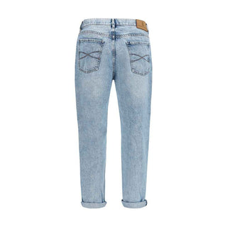 Brunello Cucinelli Blue Cotton Straight-Leg Jeans