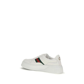 Gucci White Calf Leather Bos Taurus Chunky Sneakers