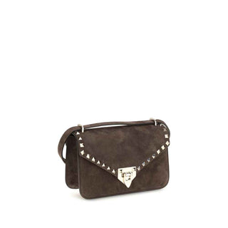 Valentino Garavani Brown Suede Leather Shoulder Bag