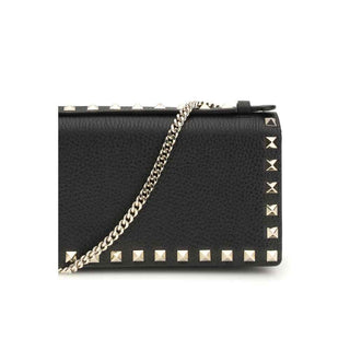 Valentino Garavani Black Calf Leather Bos Taurus Wallet