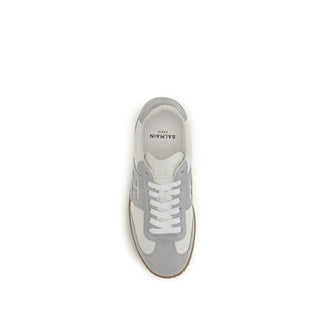Balmain White Calf Leather Bos Taurus Athletic Sneakers