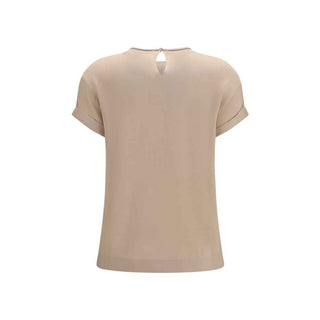 Brunello Cucinelli Beige Elastane Blouse