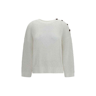 Brunello Cucinelli White Cotton Sweatshirt